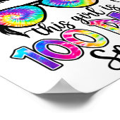 女の子は100日頭が切れる100日の学校の乱雑 ポスター (角)