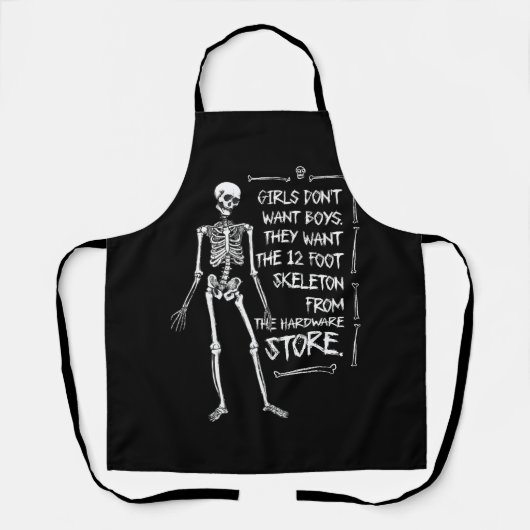女の子は12足骨格ゴシック骨格ハが欲しい エプロン (正面)