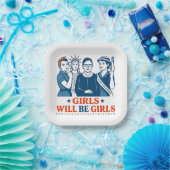 女の子は7月4日から女子愛国的フェミニストに ペーパープレート (パーティー)