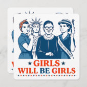 女の子は7月4日から女子愛国的フェミニストに 招待状 (正面/裏面)