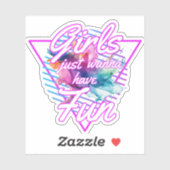 女の子は80代のおもしろいを欲しい シール (シート)