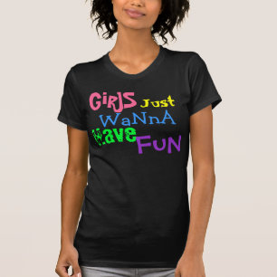 女の子は、ちょうど、に、持っています、おもしろいほしいです Tシャツ