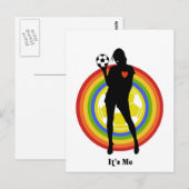 女の子は、私、サッカー選手と大ファンだ ポストカード (正面/裏面)