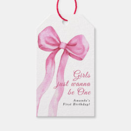 女の子はOne 1の誕生日パーティーになりたい ギフトタグ