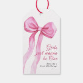 女の子はOne 1の誕生日パーティーになりたい ギフトタグ (裏面)