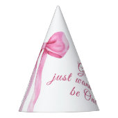 女の子はOne 1の誕生日パーティーになりたい パーティーハット (正面)