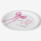 女の子はOne 1の誕生日パーティーになりたい ペーパープレート (アングル)