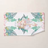 女の子へのジャングル動物の贈り物 バスタオルセット (ハンドタオル)