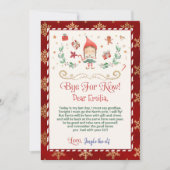 女の子への小妖精や小人手紙からさようなら 招待状 (正面)