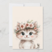 女の子への最初の誕生日の招待 招待状 (裏面)