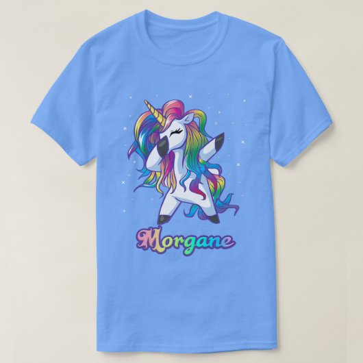 女の子への贈り物のためのMORGAN Unicorn誕生日 Tシャツ (デザイン正面)