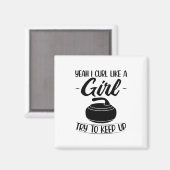 女の子への贈り物をカール |カーラースポーツチームコーチ マグネット (正面/裏面)