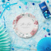 女の子ほこりっぽいバラフローラエレガントの赤ちゃん ペーパープレート (パーティー)