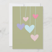 女の子または男の子のためのベビーシャワー招待状 セーブザデート (裏面)