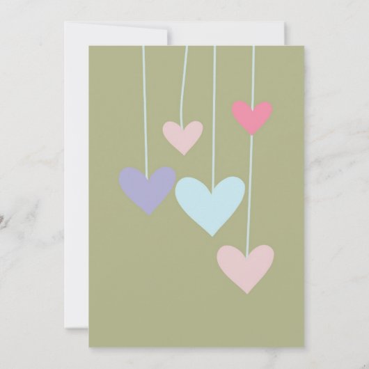 女の子または男の子のためのベビーシャワー招待状 セーブザデート (裏面)