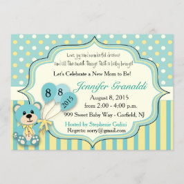 女の子または男の子のためのベビーシャワー 招待状