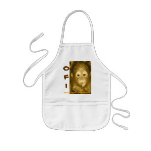 女の子または男の子のためのOFIのオランウータンの救助のベビー用ビブ 子供用エプロン