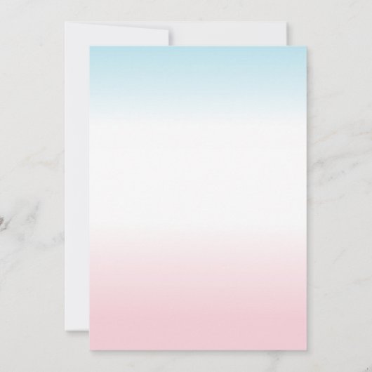 女の子または男の子のジェンダーが赤ちゃんのシャワーを明らかにする招待状 招待状 (裏面)