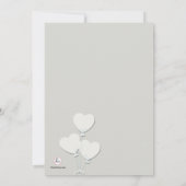 女の子または男の子の性はベビーシャワーの招待状を明らかにします 招待状 (裏面)