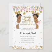 女の子または男の子の性別による招待の表示 招待状 (正面)