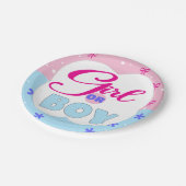 女の子または男の子を表示 ペーパープレート (アングル)