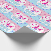 女の子または男の子を表示 ラッピングペーパー (角)