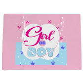 女の子または男の子を表示 ラージペーパーバッグ (正面)