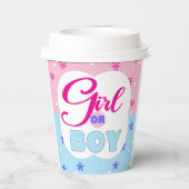 女の子または男の子を表示 紙コップ (裏面)