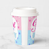 女の子または男の子を表示 紙コップ (右)