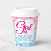 女の子または男の子を表示 紙コップ (正面)