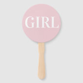 女の子または男の子ハンドファン赤ちゃんシャワー推理ゲーム ハンドファン (正面)