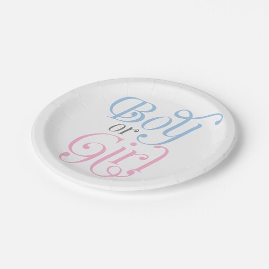 女の子または男の子、ピンクまたは青、性別の表示パーティー ペーパープレート