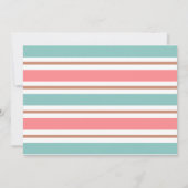 女の子または男の子/青またはピンクのドーナツ性別の表示 招待状 (裏面)