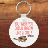 女の子みたいに投げられるなら！ キーホルダー (正面)