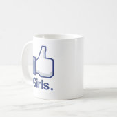 女の子みたい コーヒーマグカップ (正面左)