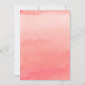 女の子も吠えられる！水彩恐竜の赤ちゃんシャワー 招待状 (裏面)