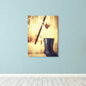 女の子も釣る キャンバスプリント (インサイチュ (ウッドフロア))