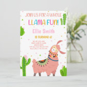 女の子や幼児のための可愛いフェスタパーティーカード 招待状 (スタンド正面)