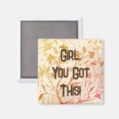 女の子よ得こパーソナライズされたのインスピリシティ磁石 マグネット (正面/裏面)