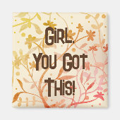 女の子よ得こパーソナライズされたのインスピリシティ磁石 マグネット (正面)