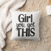 女の子よ得り完全にこのデザインやる気を起こさせるクート クッション (ブランケット)