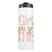 女の子よ得り完全にこのデザインやる気を起こさせるクート タンブラー (正面)