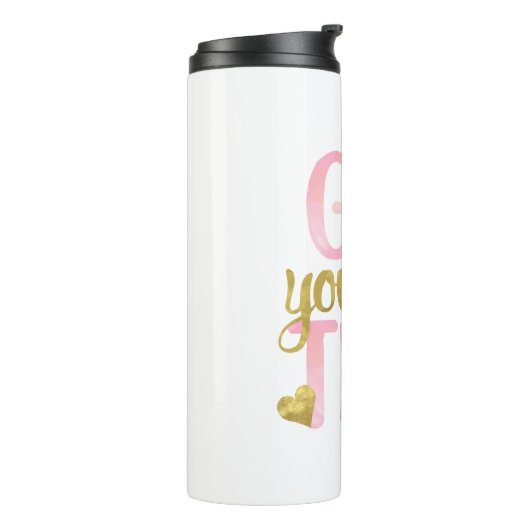 女の子よ得り完全にこのデザインやる気を起こさせるクート タンブラー (回転左)