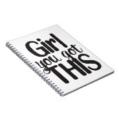 女の子よ得り完全にこのデザインやる気を起こさせるクート ノートブック (右側)