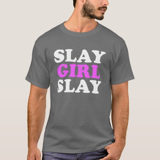 女の子よ、やっつけろ!モチベーションTシャツ 女性向け Tシャツ (正面)