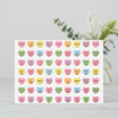 女の子らしいかわいい楽しいカスタム会話キャンディハート 箔シーズンカード (立ち正面)