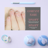 女の子らしいエレガントなマニキュア ネイル ネイルサロン チラシ (シングル)