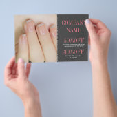 女の子らしいエレガントなマニキュア ネイル ネイルサロン チラシ (ハンドル)