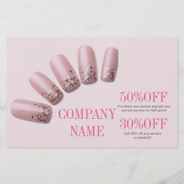 女の子らしいエレガントなマニキュア ネイル ネイルサロン チラシ