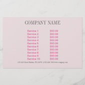 女の子らしいエレガントなマニキュア ネイル ネイルサロン チラシ (裏面)